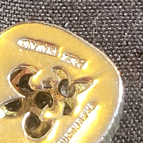 Judith Ripka Silver and Gold Textured Pendant - Picture 5 of 6